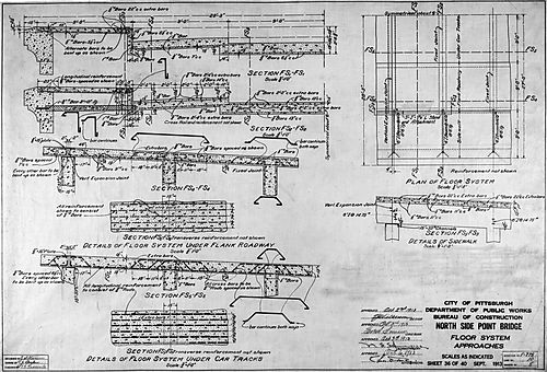 Diagrams of the North Side Point Bridge