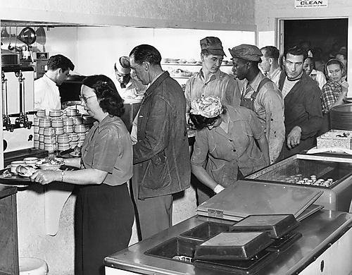 In Line at the Cafeteria