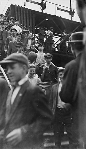 Strikers Descend from a Railway Crossing onto Edge