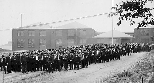 Men Gathered Outside of the Switch