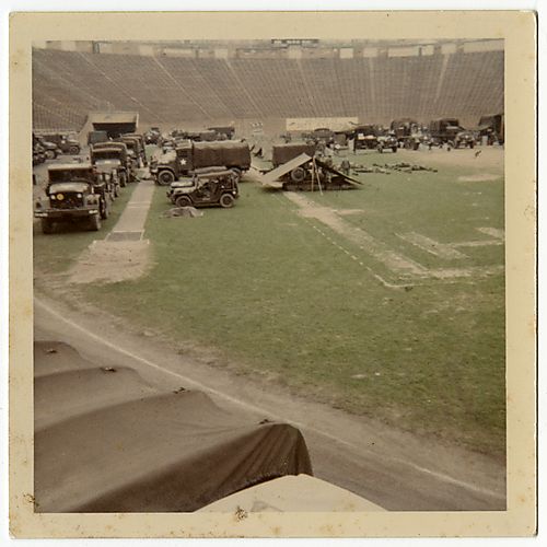 National Guard inside Pitt Stadium