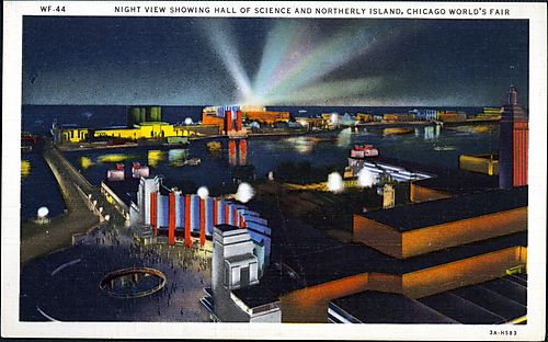 Night View Showing Hall of Science and Northerly Island
