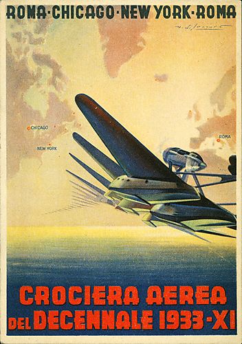 Roma Chicago New York Roma Crochiera Aerea del Decennale 1933-XI (1)