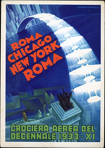 Roma Chicago New York Roma Crochiera Aerea del Decennale 1933-XI (2)