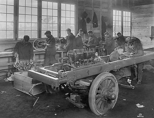 Bench work on the Liberty truck