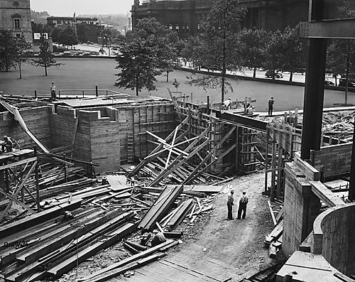Progress at the Cathedral of Learning Construction