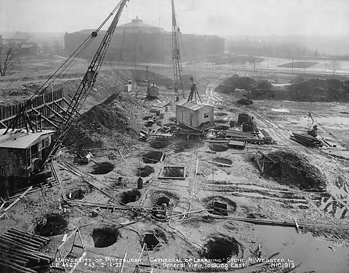 Eastward View of Cathedral of Learning Site