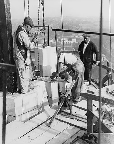 Construction Workers on the Cathedral of Learning
