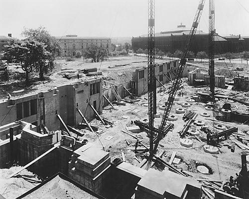 Cathedral of Learning Foundation is Built