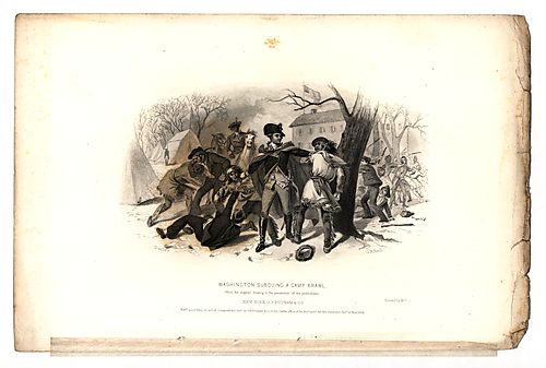 Washington Subduing A Camp Brawl