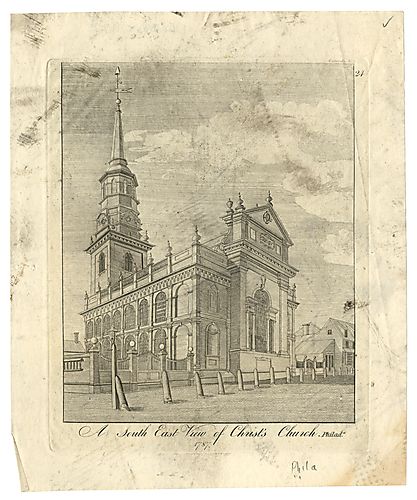A S.E. View of Christ's Church. Philadelphia