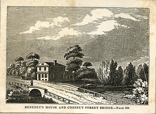 Benezet's House and Chestnut St. Brigde