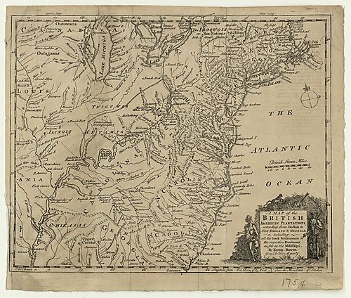 Map of the British American plantations