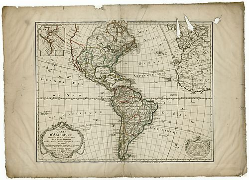 Carte d'Ame´rique, dresse´e pour l'instruction