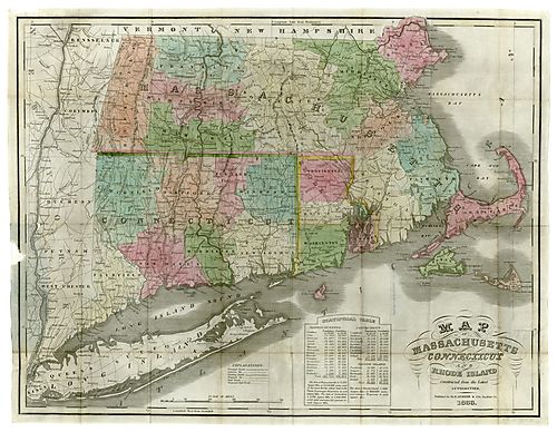 Map of Massachusetts, Connecticut and …