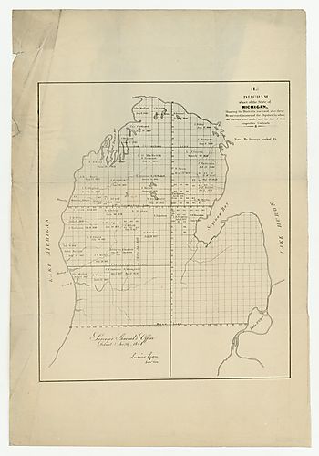 Diagram of part of the state of Michigan
