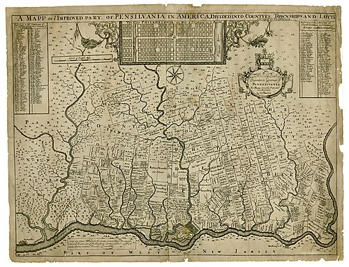 Mapp of ye improved part of Pensilvania in America