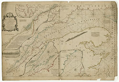 Exact chart of the river St. Laurence