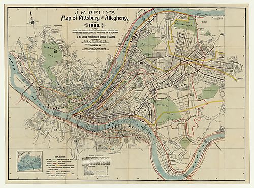 Map of Pittsburg and Allegheny