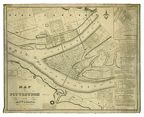 Map of Pittsburgh and its environs