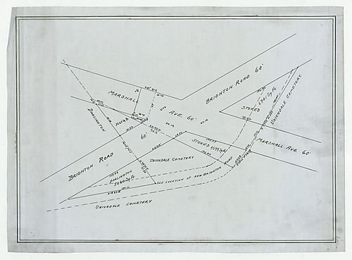 Map of Darlington property near Uniondale Cemetery