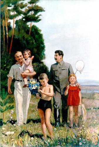 "Stalin and Molotov with Children" (Stalin i Molotov s det'mi)