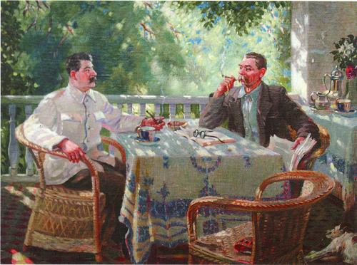 "I. V. Stalin and A. M. Gor'kii"