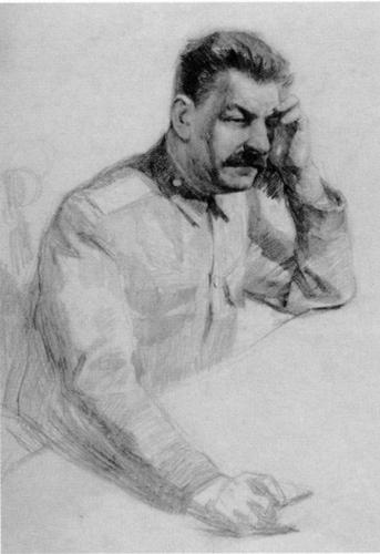 Sketch for the painting "Comrade I. V. Stalin" (Tovarishch I. V. Stalin)