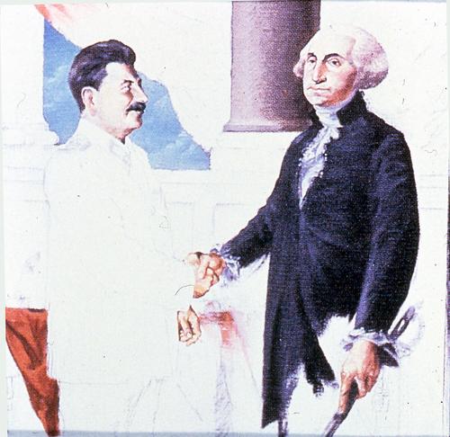 "Stalin Meets Washington" (from the "Diary Pages, 1985-1988" series)