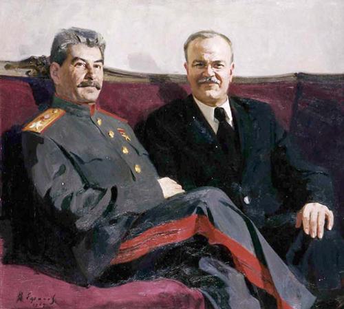 "I. V. Stalin and V. M. Molotov"