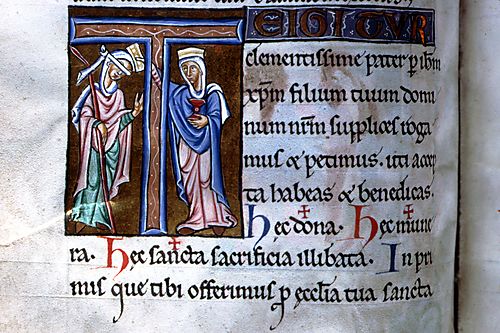 f. 71v: Ecclesia and Synagoga