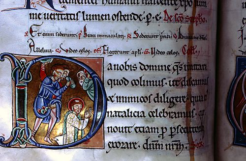 f. 77v: St Stephen stoned