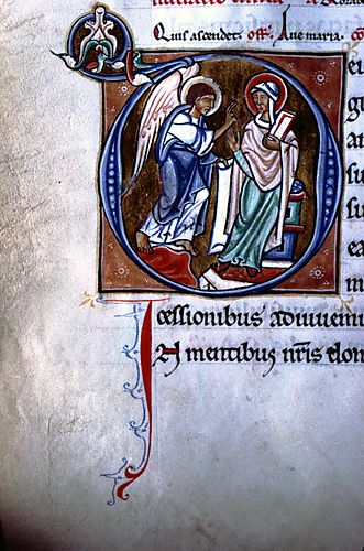 f. 81v: Annunciation to the Virgin