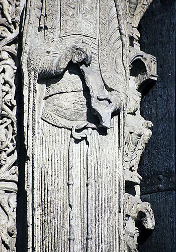 Jamb Statues-Detail of Innermost Figure on Left Side