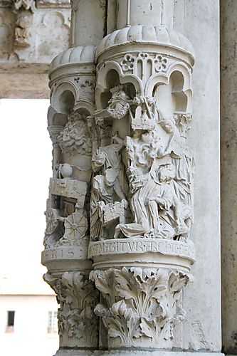 Inner column statues: Base- The Ark of the Covenant