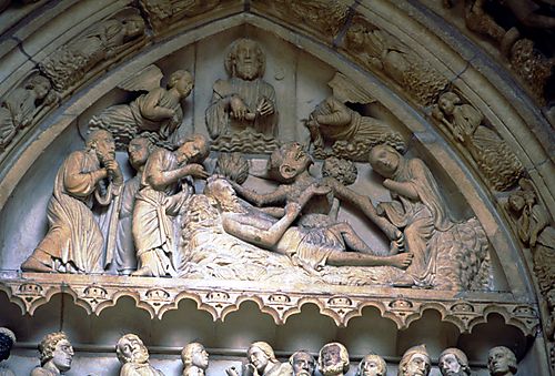 Tympanum: Job on the Dunghill- General view