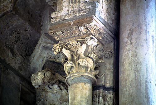 Historiated Capital- grotesque creatures