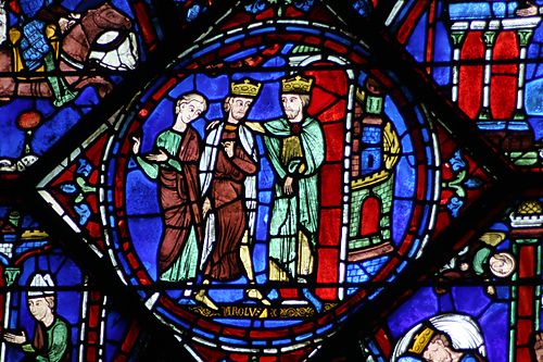 5. Constantine greets Charlemagne at Constantinople