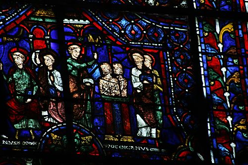 8:  Potentian baptizes converts