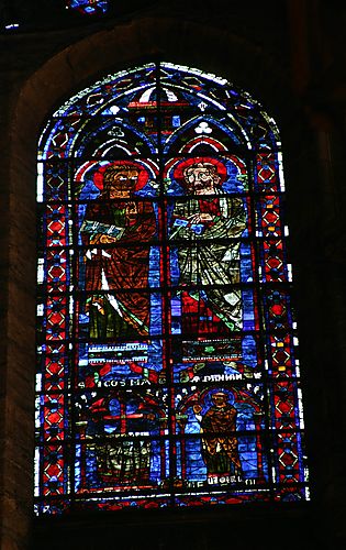 Donor: the cleric Geoffroi, and Cosmas and Damian