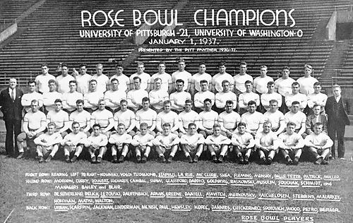 1937 Rose Bowl Champions
