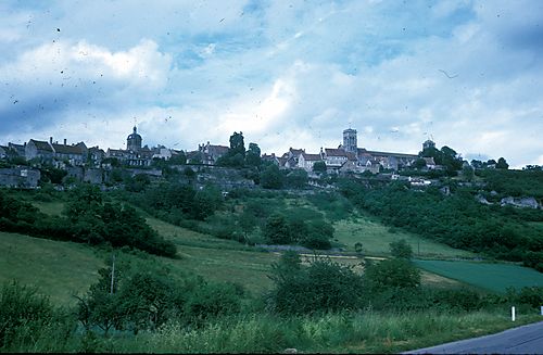 View of town and abbey from south.