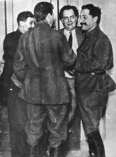 [A group of delegates of VKP (b) (All-Russian Communist Party, Bolsheviks) at the Commintern plenum.]