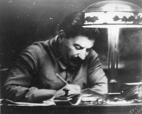 [I. V. Stalin in his Kremlin study]