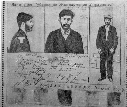 [Stalin's police record from the regional police department in Baku]