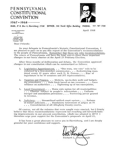 Delegate Campaign: memos, correspondence, clippings, editorials, brochures and drafts
