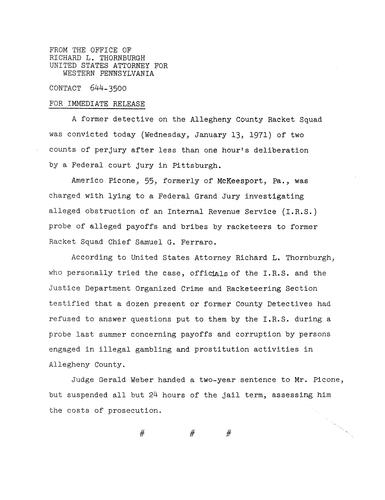 A former detective on the Allegheny County Racket Squad was convicted of two counts of perjury