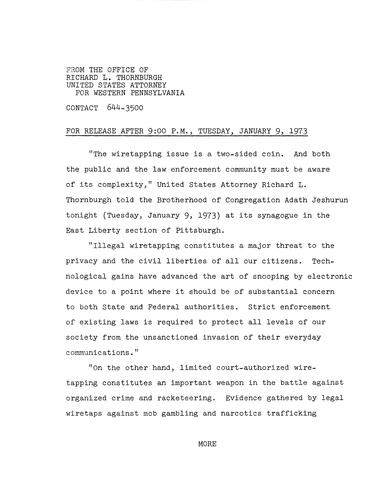 Illegal wiretapping constitutes a major threat to the privacy and civil liberties of all our citizens