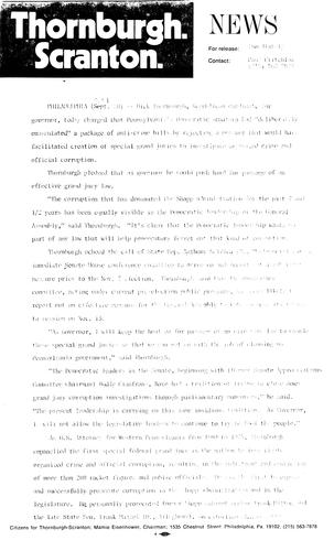 Charged that Democratic senators had "deliberately emasculated" a package of anti-crime bills and pledged he would push hard for passage of an effective grand jury law, Philadelphia, PA