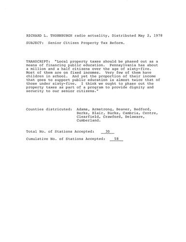 Senior citizen property tax reform,
